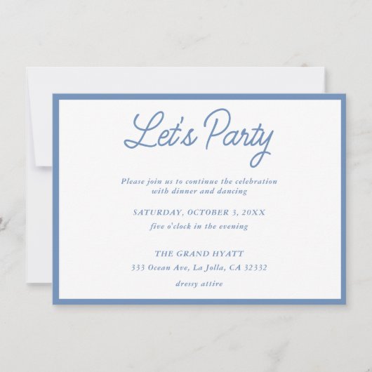 Uitnodiging voor moderne Franse bloemrijke Bat Mit (Voorkant)