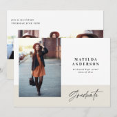Uitnodiging voor moderne grafische multi-fotogradu (Voorkant / Achterkant)