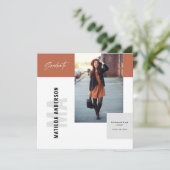 Uitnodiging voor moderne grafische multi-fotogradu (Staand voorkant)