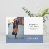 Uitnodiging voor moderne grafische multi-fotogradu (Staand voorkant)