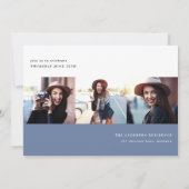 Uitnodiging voor moderne grafische multi-fotogradu (Achterkant)