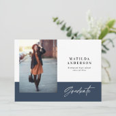 Uitnodiging voor moderne grafische multi-fotogradu (Staand voorkant)