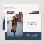 Uitnodiging voor moderne grafische multi-fotogradu (Voorkant / Achterkant)