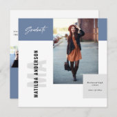 Uitnodiging voor moderne grafische multi-fotogradu (Voorkant / Achterkant)