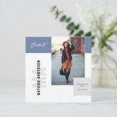 Uitnodiging voor moderne grafische multi-fotogradu (Staand voorkant)