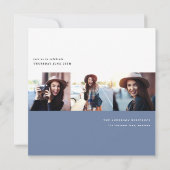 Uitnodiging voor moderne grafische multi-fotogradu (Achterkant)