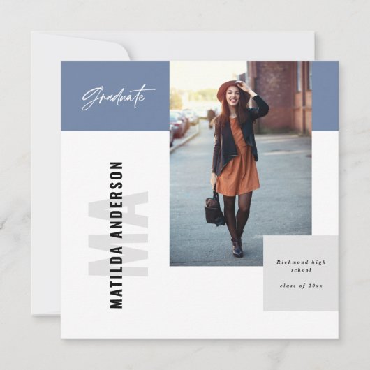 Uitnodiging voor moderne grafische multi-fotogradu (Voorkant)