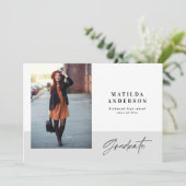 Uitnodiging voor moderne grafische multi-fotogradu (Staand voorkant)