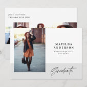 Uitnodiging voor moderne grafische multi-fotogradu (Voorkant / Achterkant)