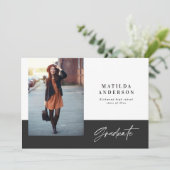 Uitnodiging voor moderne grafische multi-fotogradu (Staand voorkant)