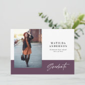 Uitnodiging voor moderne grafische multi-fotogradu (Staand voorkant)