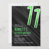 Uitnodiging voor moderne jongens voor hun 11e verj (Voorkant)