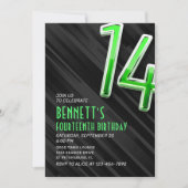 Uitnodiging voor moderne jongens voor hun 14e verj (Voorkant)