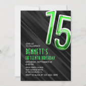 Uitnodiging voor moderne jongens voor hun 15e verj (Voorkant)