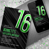 Uitnodiging voor moderne jongens voor hun 16e verj