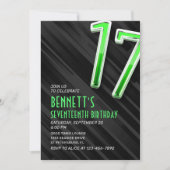 Uitnodiging voor moderne jongens voor hun 17e verj (Voorkant)