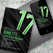 Uitnodiging voor moderne jongens voor hun 17e verj