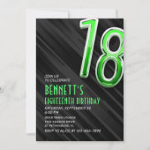 Uitnodiging voor moderne jongens voor hun 18e verj (Voorkant)