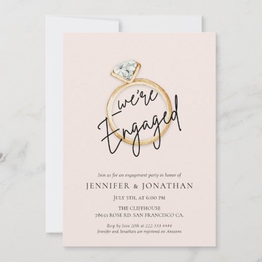 Uitnodiging voor moderne paren (Voorkant)