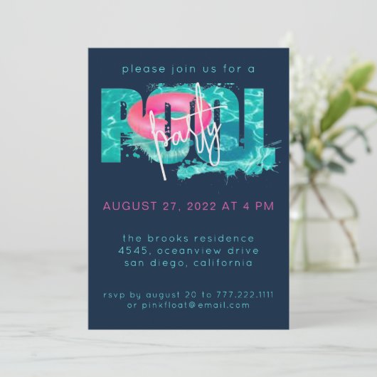 Uitnodiging voor moderne polen (Staand voorkant)