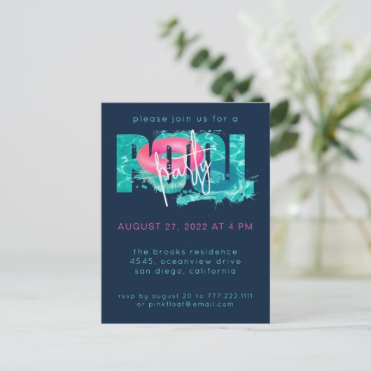 Uitnodiging voor moderne polen (Staand voorkant)