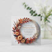 Uitnodiging voor moderne Thanksgiving kranspompoen (Staand voorkant)