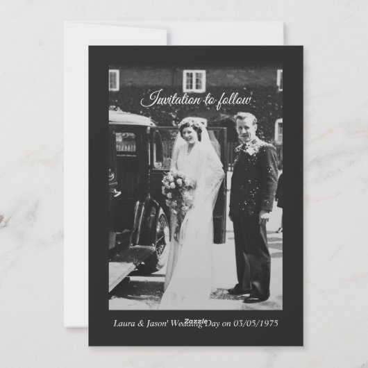 Uitnodiging voor moderne tijdschrift-jubileum 'Sav (Achterkant)