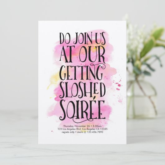 Uitnodiging voor moderne vakantieverraad (Staand voorkant)