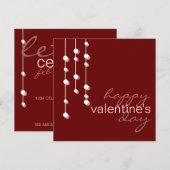 Uitnodiging voor moderne Valentijnsdag (Voorkant / Achterkant)