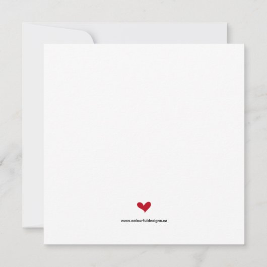 Uitnodiging voor moderne Valentijnsdag (Achterkant)