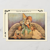  uitnodiging voor Moeder Goose Birthday Party (Voorkant / Achterkant)