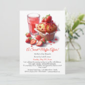 Uitnodiging voor Moederdag Brunch – Muffin aangele (Staand voorkant)