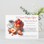 Uitnodiging voor Moederdag Brunch – Muffin aangele (Staand voorkant)