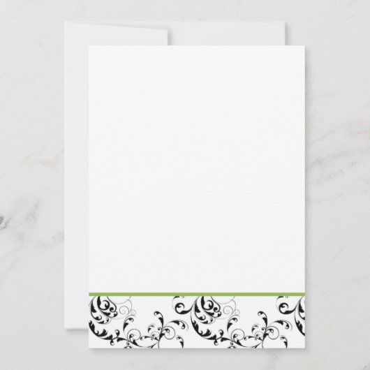 Uitnodiging voor Monogram bruiloft (Achterkant)