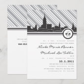 Uitnodiging voor Monogram Weddenschap in New York (Voorkant / Achterkant)