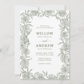 Uitnodiging voor Monstera Wedding (Voorkant)