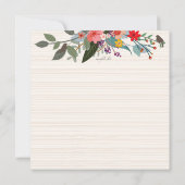 Uitnodiging voor mooie vogels en bloemen (Achterkant)