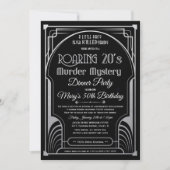 Uitnodiging voor moordmysterie uit de Roaring Twen (Voorkant)