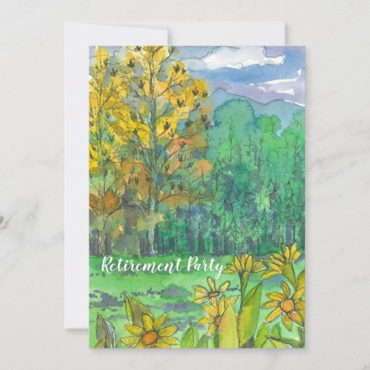 Uitnodiging voor Mountain Landscape Retirement Par (Voorkant)
