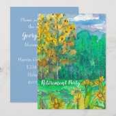 Uitnodiging voor Mountain Landscape Retirement Par (Voorkant / Achterkant)