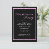 Uitnodiging voor mousserende glitter Bachelorette (Staand voorkant)