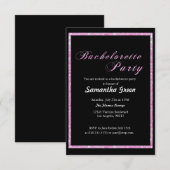 Uitnodiging voor mousserende glitter Bachelorette (Voorkant / Achterkant)