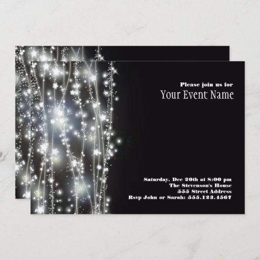 Uitnodiging voor mousserende sterren (Voorkant / Achterkant)