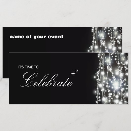 Uitnodiging voor mousserende sterren (Voorkant / Achterkant)