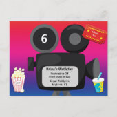 Uitnodiging voor Movie Theme Party (Voorkant)