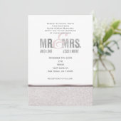 Uitnodiging voor Mr. & Mrs. Glamour Sparkle Chic B (Staand voorkant)