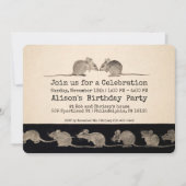 uitnodiging voor  muizen (Voorkant)