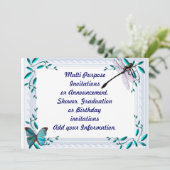 Uitnodiging voor multi-feestelijke gelegenheden (Staand voorkant)