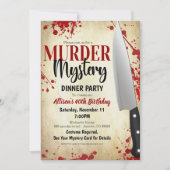 Uitnodiging voor Murder Mystery Party (Voorkant)