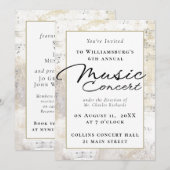 Uitnodiging voor muziekconcert Elegant Gold (Voorkant / Achterkant)